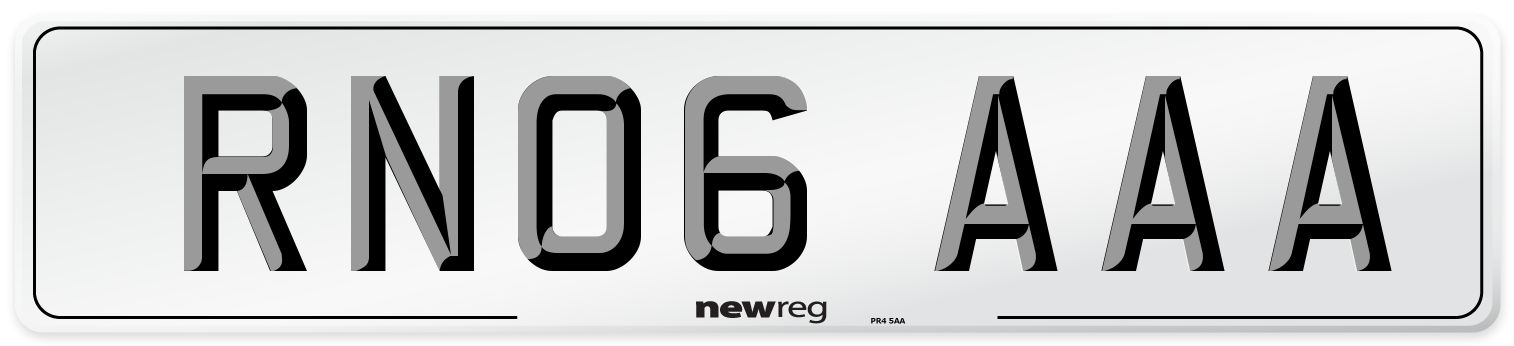 RN06 AAA Number Plate from New Reg